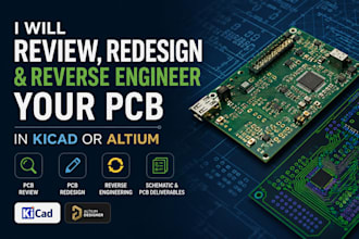 do pcb review, schematic redesign, pcb reverse engineering in kicad and altium