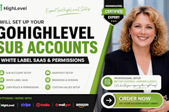 set up gohighlevel agency sub accounts ghl  saas mode and permissions