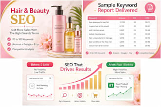 do SEO and keyword research for hair beauty products