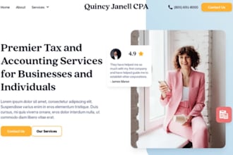 build squarespace accounting website bookkeeping website tax advisor cpa website