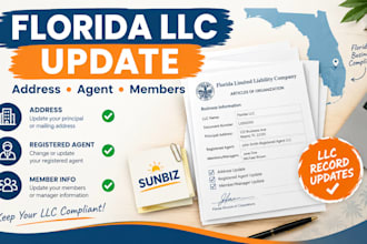 update your florida llc address, agent, and member info on sunbiz
