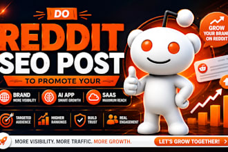 do reddit SEO post to promote brand website ai app saas