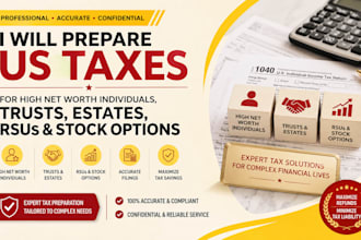 prepare US taxes for high net worth individual trusts estates rsus amt niit