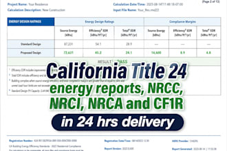 prepare california title 24 energy reports, nrcc, nrci, nrca and cf1r