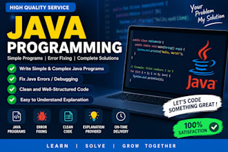 create simple java progammes and fix java errors