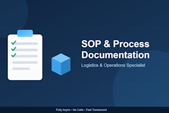 write clear standard operating procedures for your logistics or business process