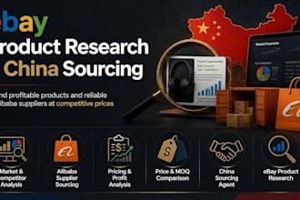 do ebay product hunting and source from alibaba china