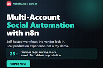 automate multi account social media for agencies with n8n