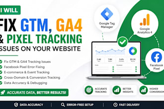 fix GTM, ga4, and pixel tracking issues on your website