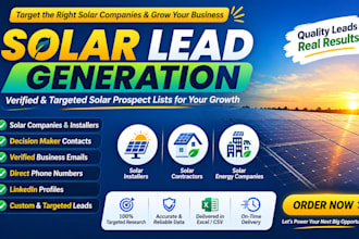 generate solar leads and verified solar company contacts