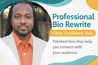 write your bio to make it clear, confident, and professional