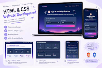create a responsive HTML CSS website