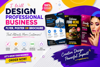 design professional business flyer poster or brochure