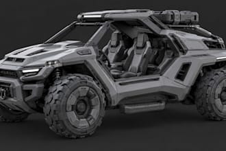 create realistic 3d car interior and exterior vehicle model for games, 3d print