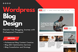 design, build or redesign wordpress blog using elementor