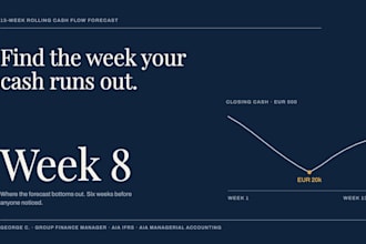 build your 13 week rolling cash flow forecast with weekly variance
