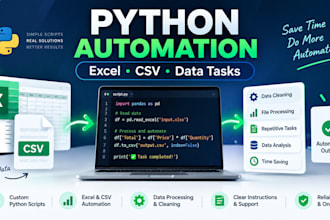 automate excel CSV and data tasks with python