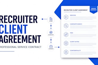 draft a recruiter client agreement or professional service contract