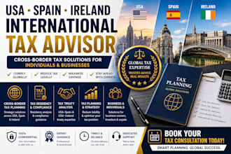 provide USA spain ireland international tax advisory services