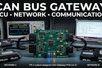 design custom automotive can bus gateway and ecu communication control module