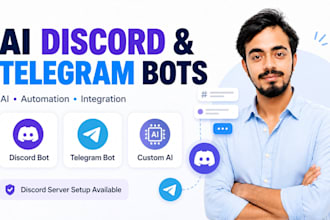 build and deploy ai discord and telegram bots with automation and integrations