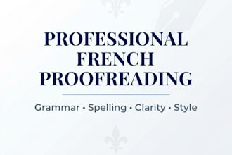 proofread and edit your french documents professionally