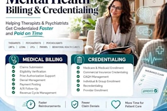 manage mental health billing, prior authorization and ar