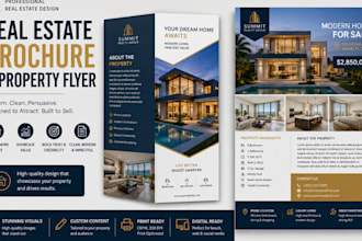 design a real estate brochure and property flyer