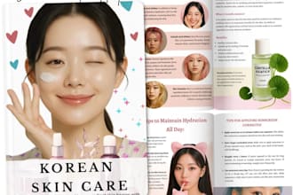 design nursing school ebook, korean skincare selflove, ebook skin care guide