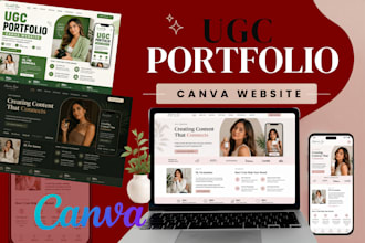 design eye catching ugc portfolio canva website for your brand deals