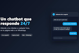 haré un chatbot de ia que responde a tus clientes 24  7