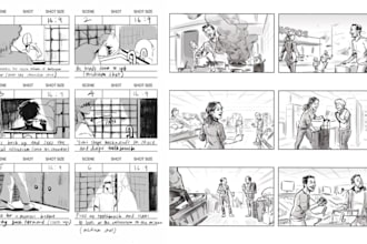 storyboard artist for film, game, commercial, animation and cinematic storyboard