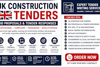 write UK construction tenders bid proposals and tender responses public sector