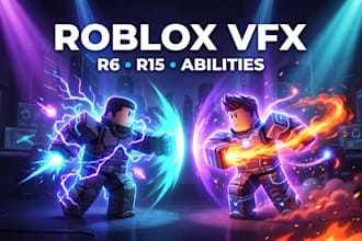 create roblox vfx, ability effects and combat vfx for r6 r15