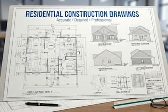 create professional residential construction drawings