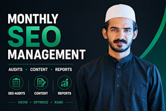 manage your monthly SEO with audits, content, and reports