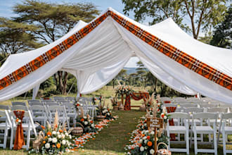 design 3d layout luxury wedding tent decor for your event