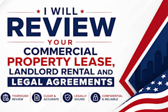 review your commercial property lease, landlord rental and legal agreements