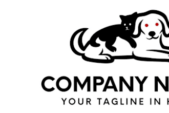 design animal pet dog and cat logo