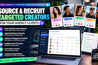 source and recruit influencers and creators for your agency clients