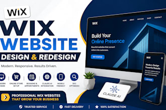 redesign wix website design wix website online store setup wix booking claude ai