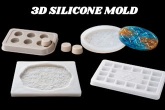 design custom 3d silicone mold for resin casting soap candle chocolate stl file