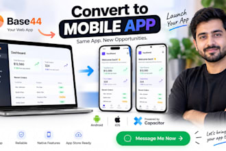 convert your base44 website to an ios and android app