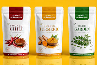 design premium pouch and label packaging