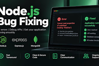 fix nodejs, expressjs, and javascript bugs