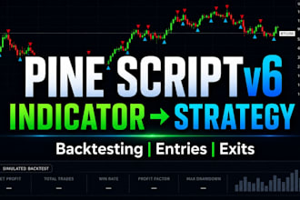 convert your tradingview indicator into a pine script strategy