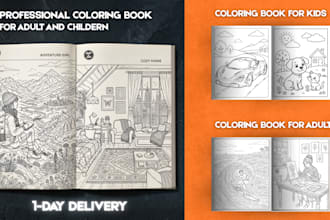 design custom kids and adult coloring book