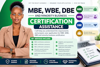 assist with mbe, wbe, dbe and minority business certification