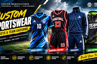 manufacture custom sportswear, jerseys and team uniforms