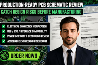 provide a production ready pcb schematic review and risk report 3 day delivery